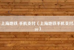 上海地铁 手机支付（上海地铁手机支付app）