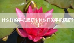 什么样的手机膜好（什么样的手机膜好？）