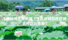 手机视频怎样剪辑（手机视频怎样剪辑去掉部分画面）