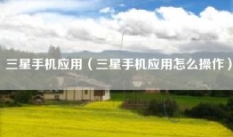 三星手机应用（三星手机应用怎么操作）