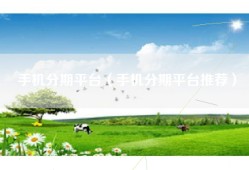手机分期平台（手机分期平台推荐）