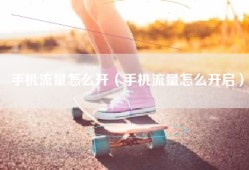 手机流量怎么开（手机流量怎么开启）