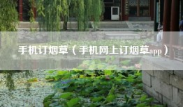 手机订烟草（手机网上订烟草app）