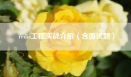 redis工程实战介绍（含面试题）