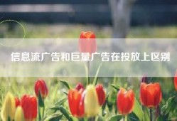 信息流广告和巨量广告在投放上区别