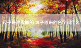 饺子是谁发明的 饺子原来的名字叫什么