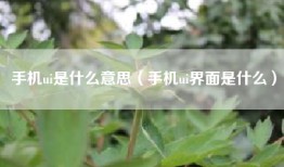 手机ui是什么意思（手机ui界面是什么）