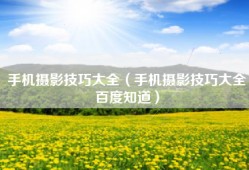 手机摄影技巧大全（手机摄影技巧大全百度知道）