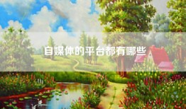 自媒体的平台都有哪些