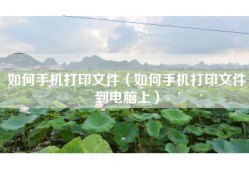 如何手机打印文件（如何手机打印文件到电脑上）