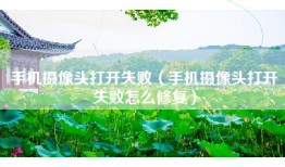 手机摄像头打开失败（手机摄像头打开失败怎么修复）