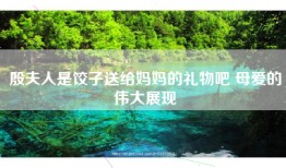 殷夫人是饺子送给妈妈的礼物吧 母爱的伟大展现