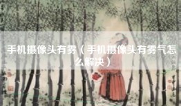 手机摄像头有雾（手机摄像头有雾气怎么解决）