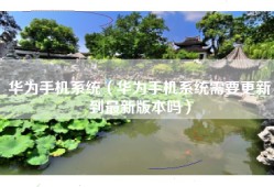 华为手机系统（华为手机系统需要更新到最新版本吗）