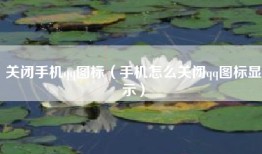 关闭手机qq图标（手机怎么关闭qq图标显示）