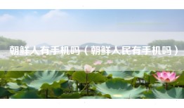 朝鲜人有手机吗（朝鲜人民有手机吗）