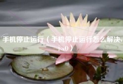 手机停止运行（手机停止运行怎么解决vⅰvO）