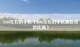 2500左右的手机（2500左右的手机哪款性价比高）