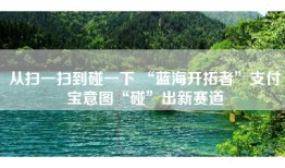 从扫一扫到碰一下 “蓝海开拓者”支付宝意图“碰”出新赛道