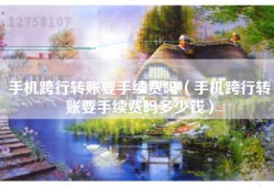 手机跨行转账要手续费吗（手机跨行转账要手续费吗多少钱）