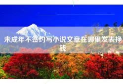 未成年不签约写小说文章在哪里发表挣钱