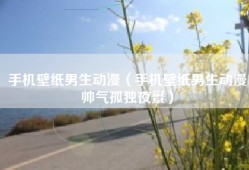 手机壁纸男生动漫（手机壁纸男生动漫帅气孤独夜景）