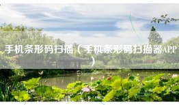 手机条形码扫描（手机条形码扫描器APP）