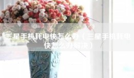 三星手机耗电快怎么办（三星手机耗电快怎么办解决）