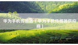 华为手机传感器（华为手机传感器供应商）