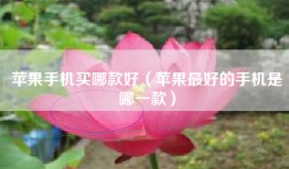 苹果手机买哪款好（苹果最好的手机是哪一款）