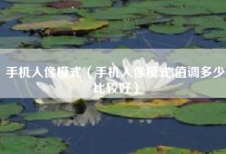 手机人像模式（手机人像模式f值调多少比较好）