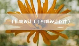 手机端设计（手机端设计软件）