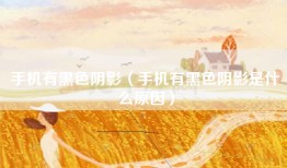 手机有黑色阴影（手机有黑色阴影是什么原因）