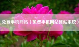 免费手机网站（免费手机网站建站系统）