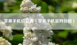 苹果手机价位表（苹果手机官网价格）