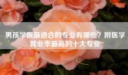 男孩学医最适合的专业有哪些？附医学就业率最高的十大专业