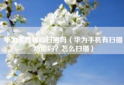 华为手机可以扫描吗（华为手机有扫描功能吗？怎么扫描）