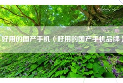 好用的国产手机（好用的国产手机品牌）