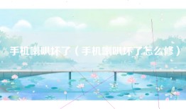 手机喇叭坏了（手机喇叭坏了怎么修）