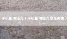 手机拍照曝光（手机拍照曝光度在哪里）
