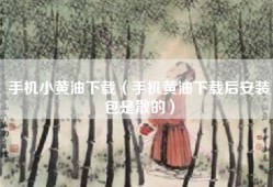 手机小黄油下载（手机黄油下载后安装包是散的）
