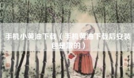 手机小黄油下载（手机黄油下载后安装包是散的）