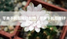 苹果手机指南针在哪（苹果手机指南针在哪儿找）