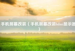 手机屏幕改装（手机屏幕改装hdmi显示器）