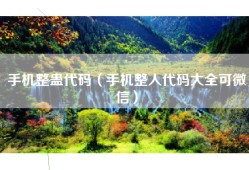 手机整蛊代码（手机整人代码大全可微信）