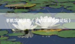 手机攻城掠地（手机攻城掠地论坛）