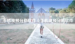 手机视频分割软件（手机视频分割软件下载）
