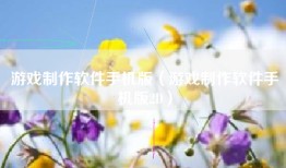 游戏制作软件手机版（游戏制作软件手机版2D）