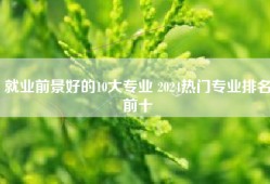 就业前景好的10大专业 2024热门专业排名前十