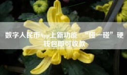 数字人民币App上新功能  “碰一碰”硬钱包即可收款